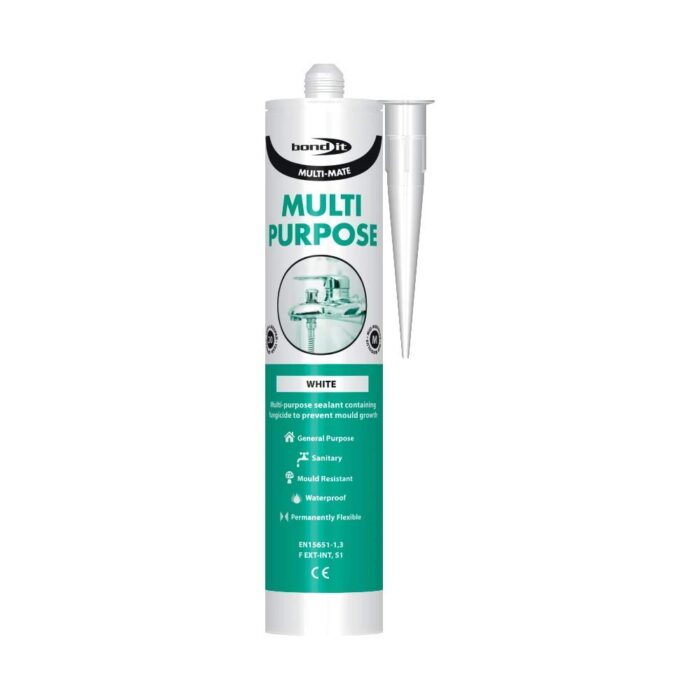 BondIt Grey Multimate Silicone Sealant Multi Purpose Sealing Kitchen Bathroom - Image 2