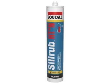 Soudal Silirub HT°-N Neutral Cure Heat Resistant Silicone Sealant Black
